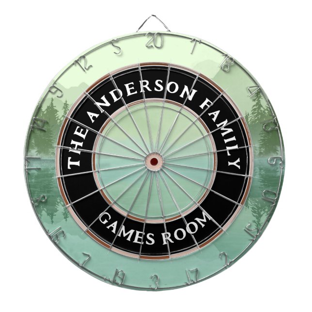 Nom de famille Cabine Lake Cible de flechettes (Devant)