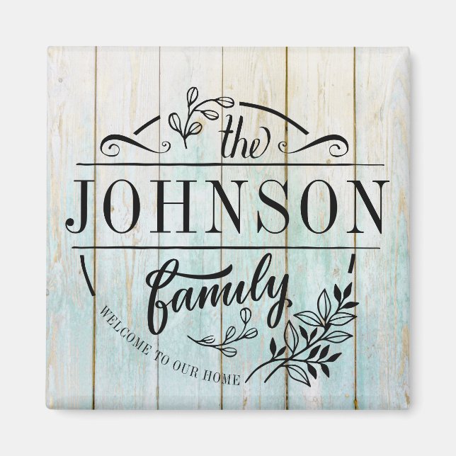 Nom de famille Magnet monogramme (Devant)
