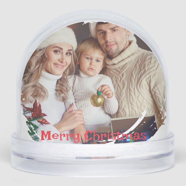 Nom de famille moderne Garde photo Joyeux Noël (Avant)