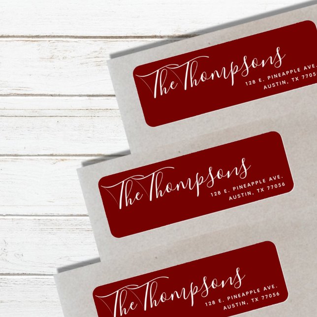 Nom de famille Noël Rouge moderne Retour (Créateur téléchargé)