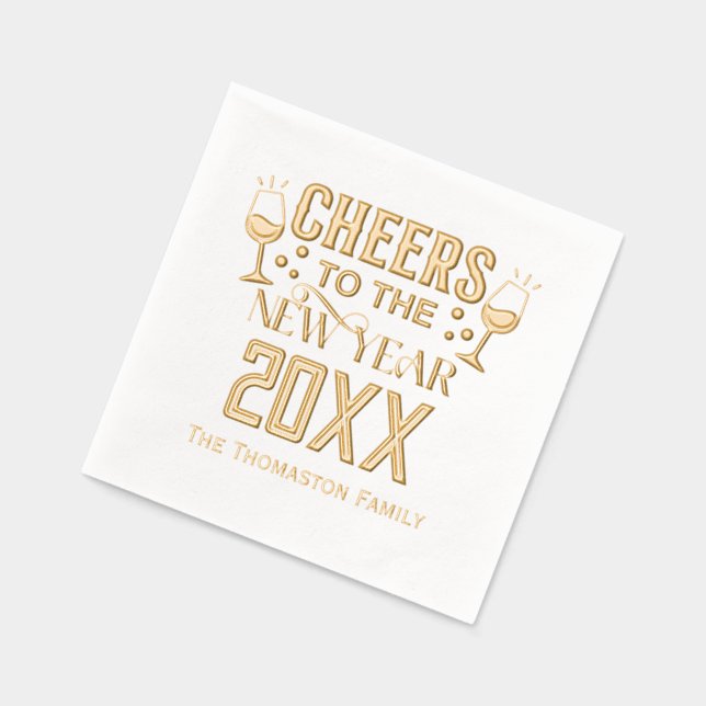 Nom de famille / société "Cheers to the New Year" (Gauche)