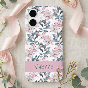 Nom de fleur sauvage à l'aquarelle rose