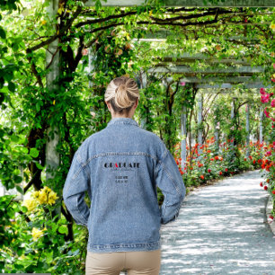 Nom de graduation minimaliste rouge noir