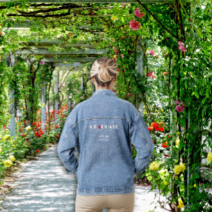 Nom de graduation rouge blanc minimaliste