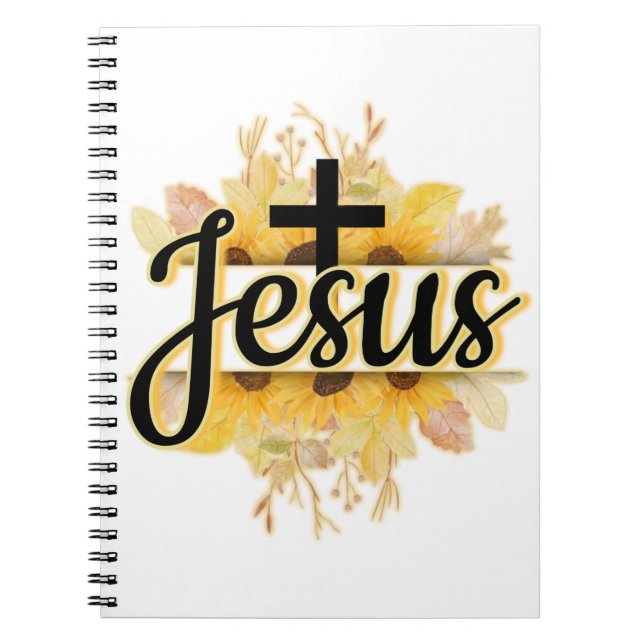 Nom de Jésus avec Carnet spiral de tournesol et de (Devant)