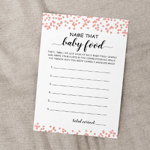 Nom de la carte de la fête du Baby shower alimenta