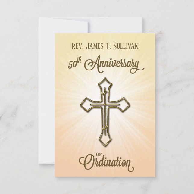 Nom de la carte de prière 50e Croix anniversaire d (Devant)