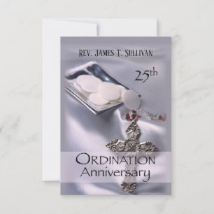 Nom de la carte de prière Ordination du 25e annive