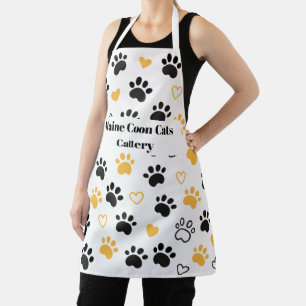 Nom de la chatterie personnalisée tablier empreint
