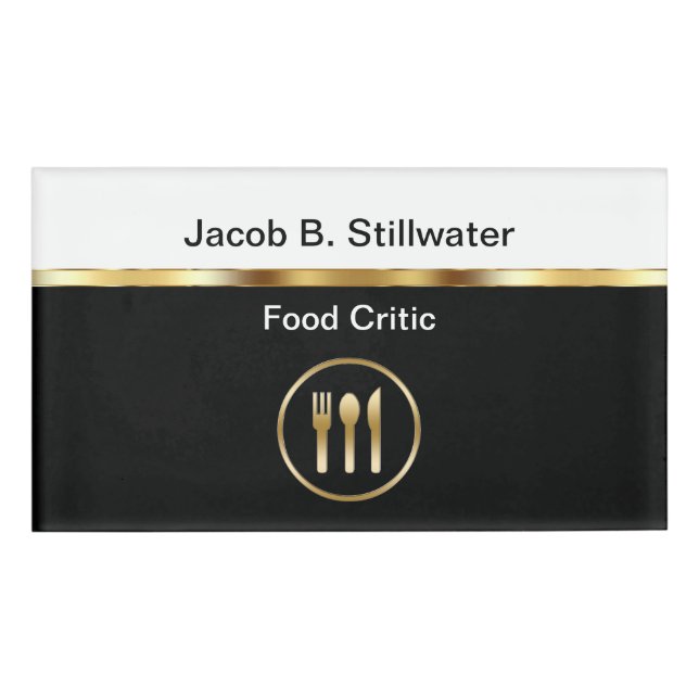 Nom de la critique alimentaire classique Badge de  (Devant)