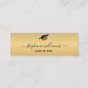 Nom de la graduation Carte Script moderne Insérer