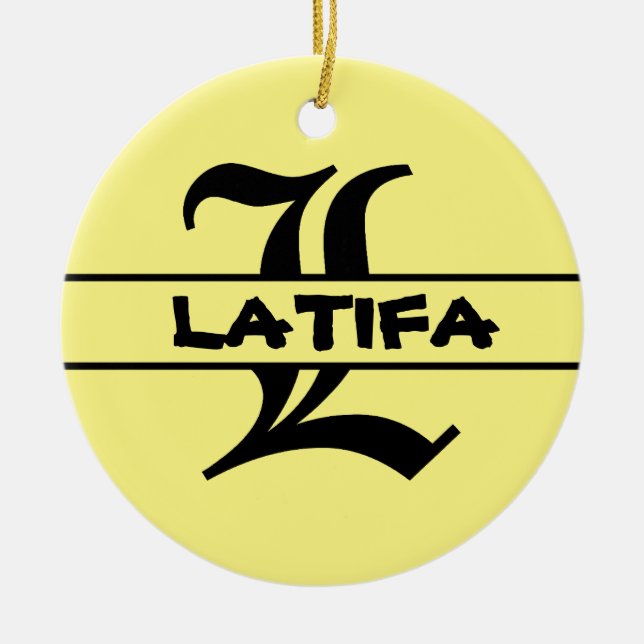 Nom de la Personnaliser Lettre ornement (Devant)