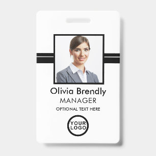 Nom de la photo Badge d'identité de l'employé No