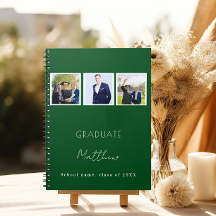 Nom de la photo verte de graduation du livre d'inv