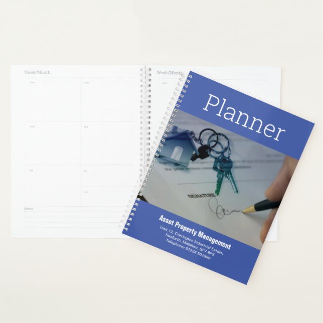 Nom de la société immobilière Calendrier (Devant avec enveloppe)