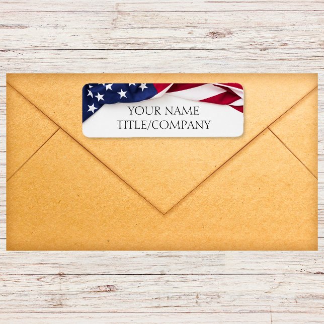 Nom de la société Patriotic American Flag (Patriotic American Flag Company Name Labels)