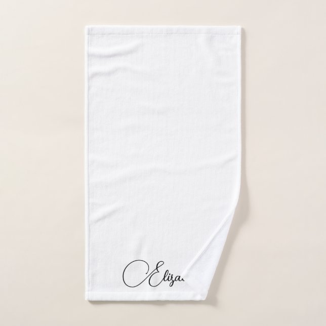 Nom de la typographie Modèle personnalisé noir bla (Serviette à main)