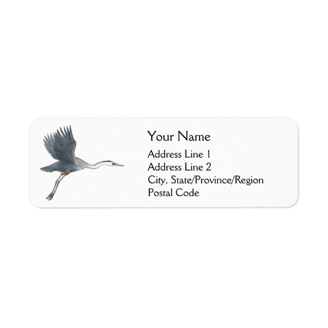 Nom de l'adresse de retour de Great Blue Heron (Devant)