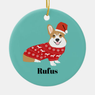 Nom de l'animal de compagnie corgi ornement de No