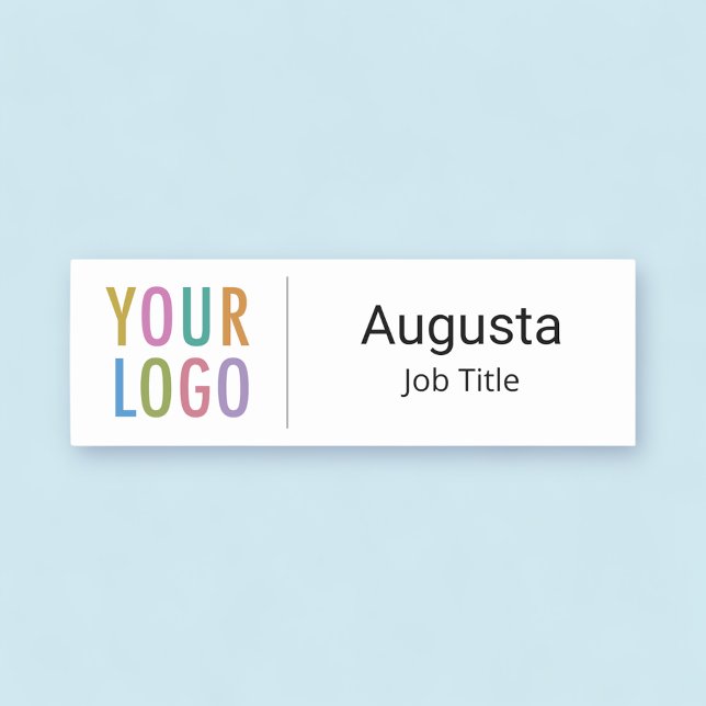 Nom de l'employé Étiquette magnétique avec logo de (MISOOK Employee Name Tag)