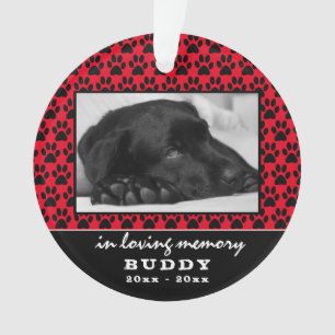Nom de l'Empreinte de patte de photo Pet Memorial