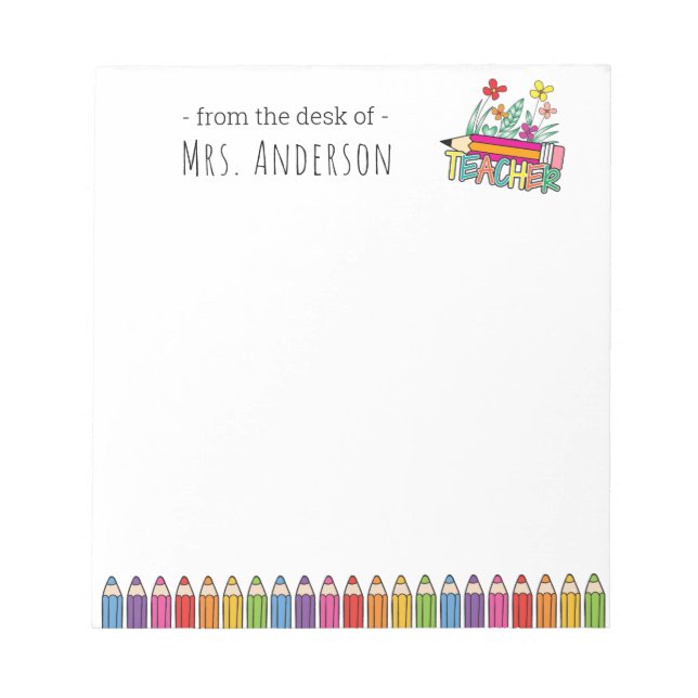 Nom de l'enseignant Carnet de notes (Devant)