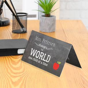 Nom de l'enseignant chalkboard blanc typographie c