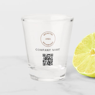 Nom de l'entreprise Logo QR Code promo Verre de ti