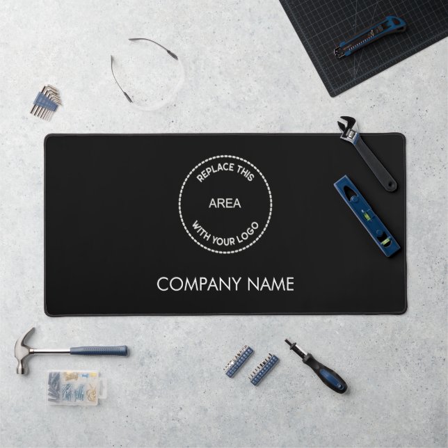 Nom de l'entreprise simple et logo noir (Poste de travail)