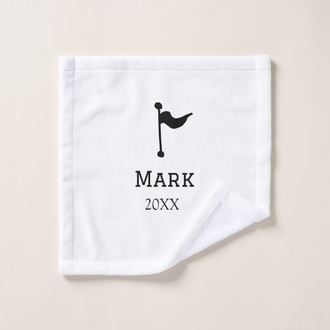 nom de l'équipe ajouter nom du joueur date drapeau (Gant de toilette)