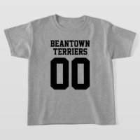 Nom de l'équipe et numéro de Jersey T-shirt avant