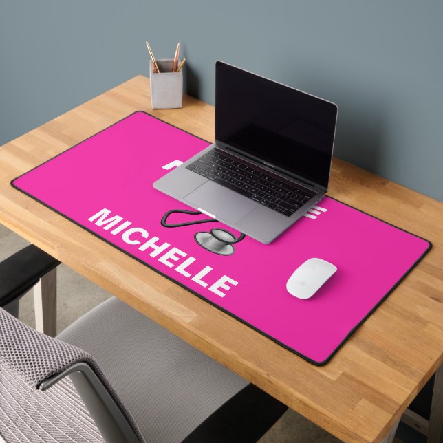 Nom de l'infirmière personnalisée rose (Bureau 2)