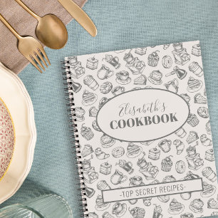 Nom de livre de cuisine vintage journal de recette
