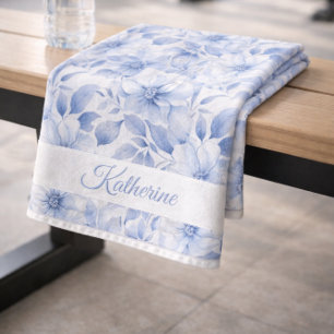 Nom de motif floral aquarelle bleue moderne pour l