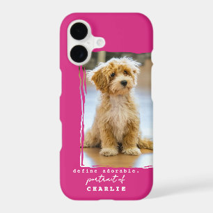 Nom de photo personnalisé Chien Drôle Phrase Rose