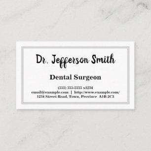 Nom de script Carte de visite de dentiste