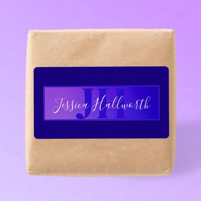 Nom de script élégant moderne & Monogram Ombre Pur (Créateur téléchargé)
