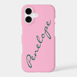 Nom de script minimaliste simple Rose Vert Personn