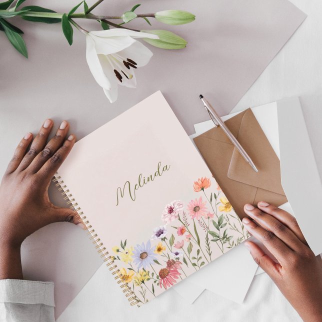 Nom de script personnalisé Fleurs sauvages aquarel (Créateur téléchargé)