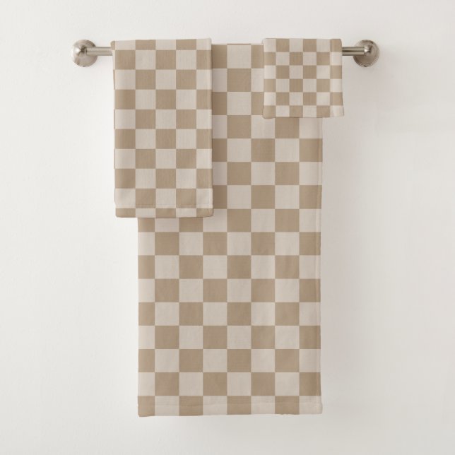 Nom de script Taupe Beige Checkers (En situation)