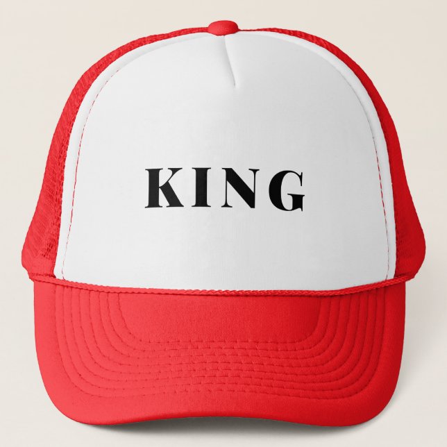 Nom de texte King personnalisé Casquette Casquette (Devant)