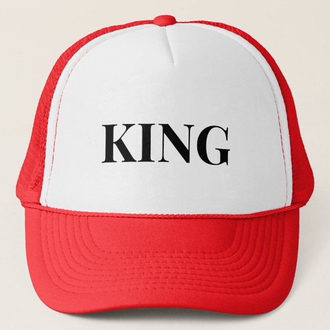 Nom de texte King personnalisé Casquette Casquette (Devant)