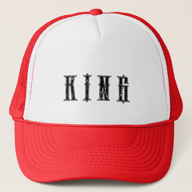 Nom de texte King personnalisé Casquette Casquette (Devant)