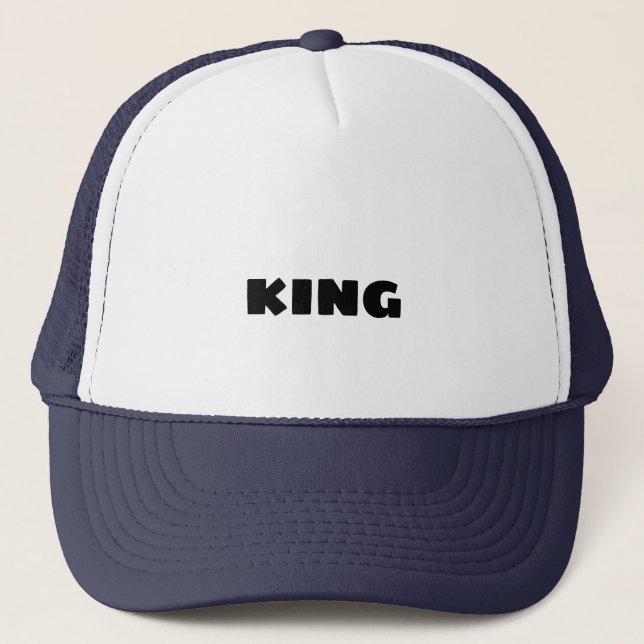 Nom de texte King personnalisé Casquette Cool Casq (Devant)