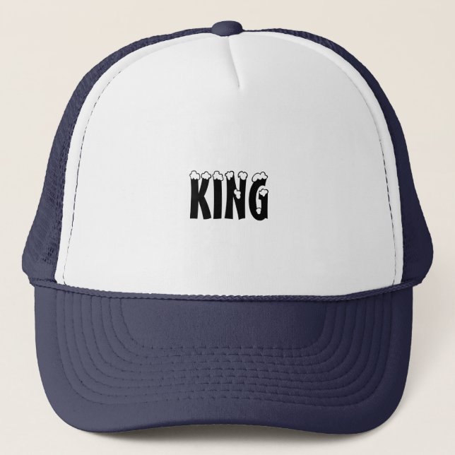 Nom de texte King personnalisé Casquette Cool Casq (Devant)
