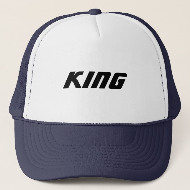 Nom de texte King personnalisé Casquette Cool Casq (Devant)