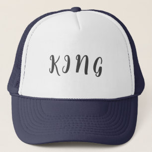 Nom de texte personnalisé King Casquettes Chapeaux