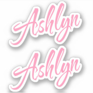 Nom décoratif Ashlyn en rose x2 Sticker