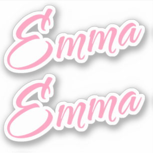 Nom décoratif Emma en rose x2 Sticker