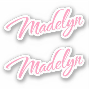 Nom décoratif Madelyn en rose x2 Sticker